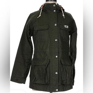 Penfield 65/35 Hudson Wax Jacket Utility Anorak Dark Olive Green size Medium